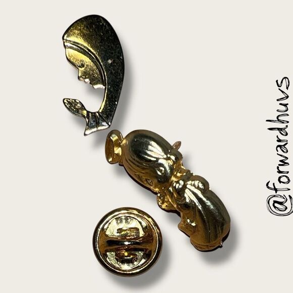 Bundle Sale 3 for $15 | Religious Pins Praying Woman and Angel - Picture 3 of 10